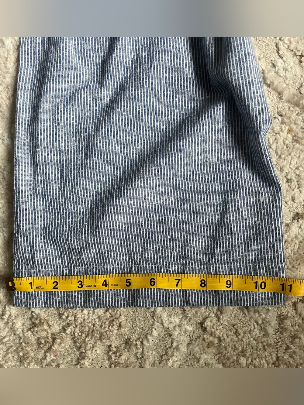 Japna Blue & White Striped Button-Front Wide-Leg Square-Neck Jumpsuit - Picture 10 of 11